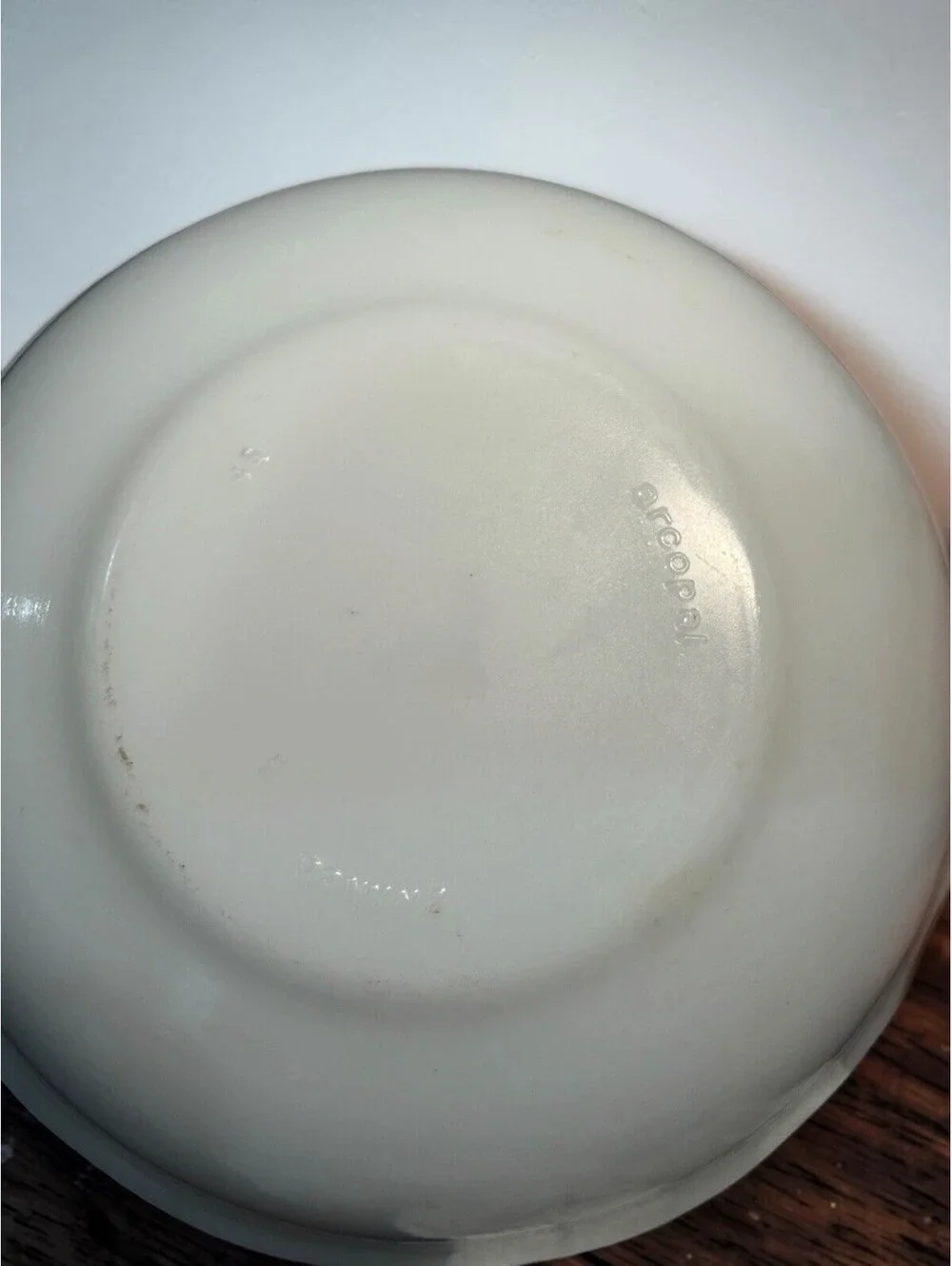 6 Vintage Hearts 'N Geese ARCOPAL Bowls France Cottagecore Milk Glass Blue Pink